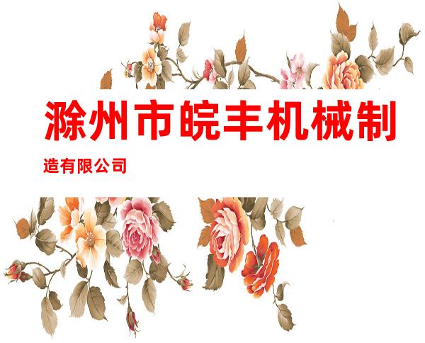 滁州市皖丰机械制造有限公司
